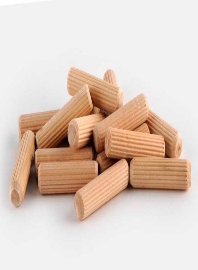 Bloomax® Wooden Dowel Pins, Wood Dowel hardwood Beveled Ends Tapered Pins Wood Pegs -mm/mm, pcs Straight Groove Wooden Dowel Pins with Beveled Ends Tapered, Easy Insertion (500, 6mm/40mm (500 Pcs)) - Image 1